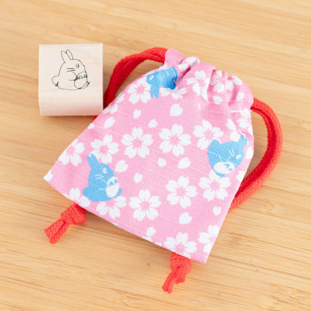 Tampon avec pochon Totoro Bleu & sakura - Mon Voisin Totoro