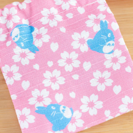 Tampon avec pochon Totoro Bleu & sakura - Mon Voisin Totoro