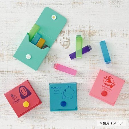 Boîte de tampons de couleurs Totoro & Chatbus & Noiraude - Mon Voisin