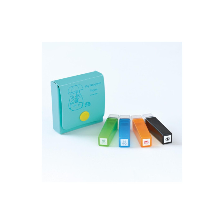 Coloured stamp Set Totoro & Catbus & Soot Sprite - My Neighbor Totoro