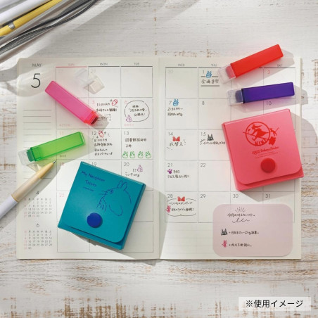 Coloured stamp Set Jiji, & paw & hairband - Kiki's Delivery Service
