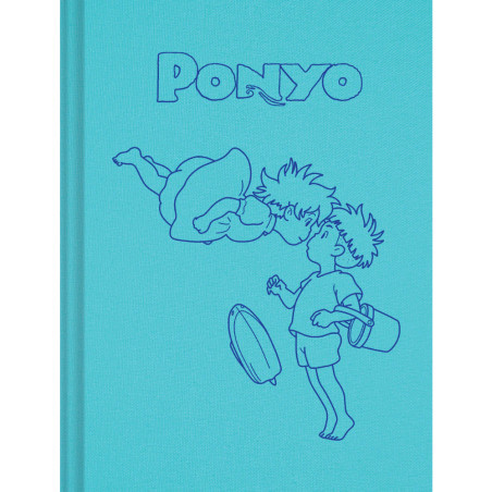 Carnet de notes toilé Bleu - Ponyo sur la falaise