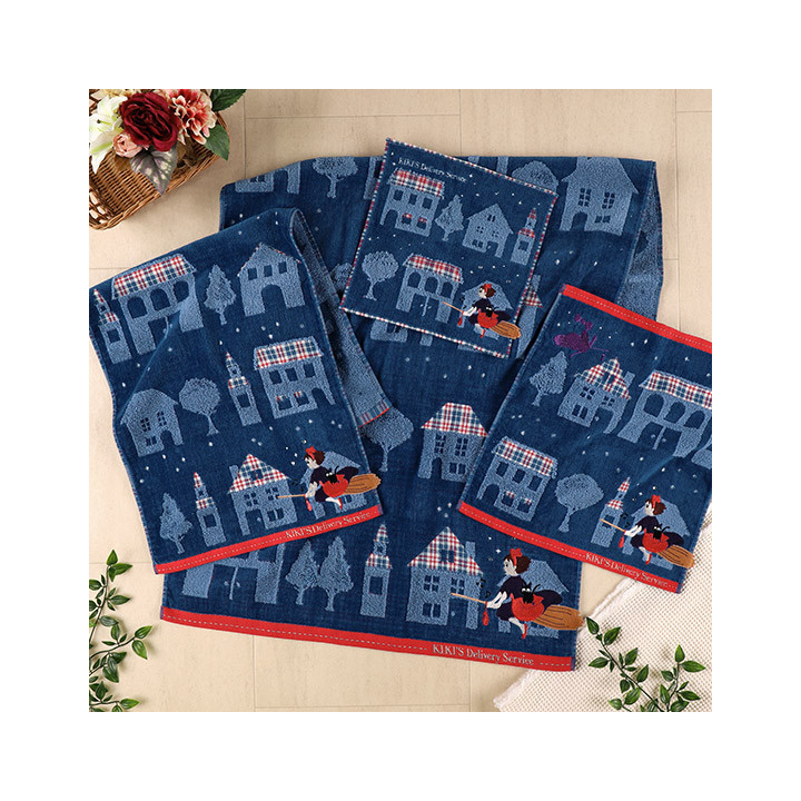 Grande Serviette La nuit du départ 60x120 cm - Kiki la petite sorcièr