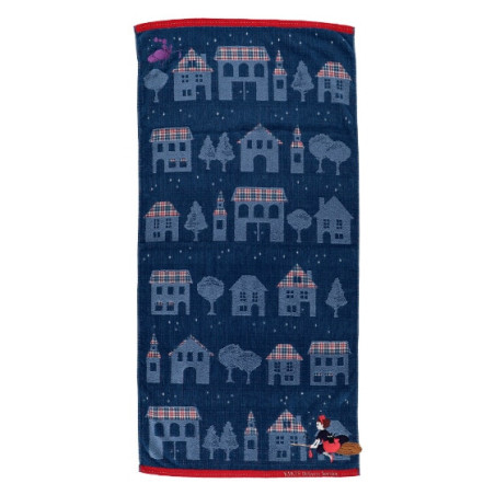 Grande Serviette La nuit du départ 60x120 cm - Kiki la petite sorcièr