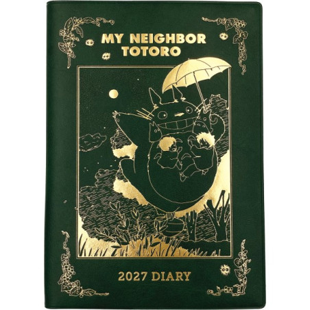 2027 Diary Totoro spinning top green gold foile - My Neighbor Totoro