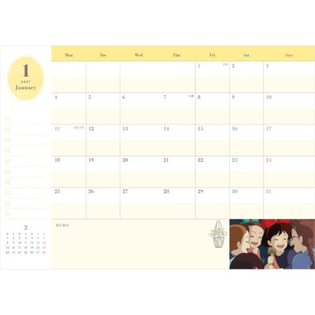 2027 Diary Kiki on her broom red gold foile - Kiki's Delivery Service