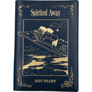2027 Diary Haku dragon & Chihiro blue gold foile - Spirited Away