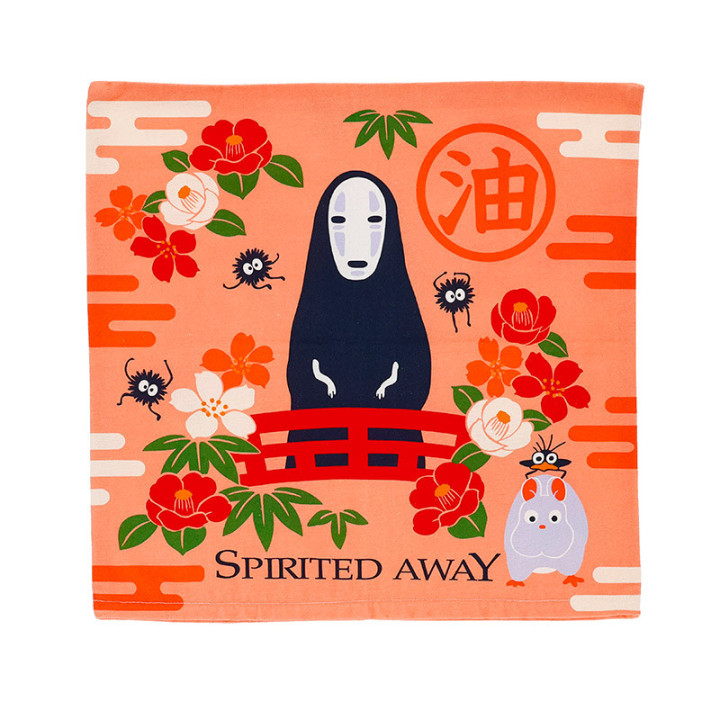 Natsu Cushion cover No Face & Flowers  - Spirited Away
