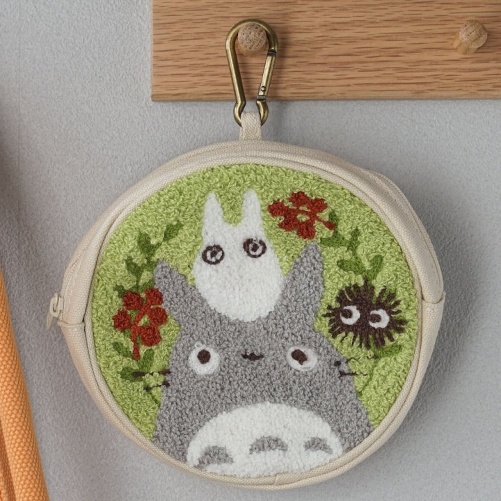 Round pouch Totoro & Soot Sprites - My Neighbor Totoro