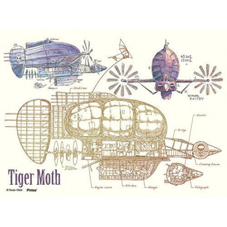 Puzzle 150P and easel Tiger Moth - Castle in the Sky