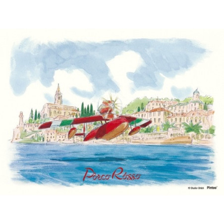 Puzzle 150P et chevalet Amerrissage du Savoia - Porco Rosso