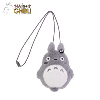 Big Totoro plush pouch with strings - My Neighbor Totoro