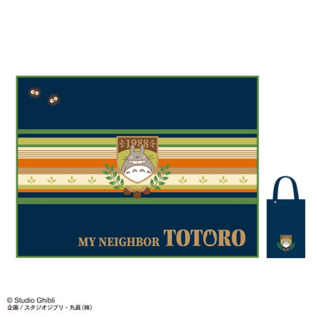 Striped Foldable picnic mat Totoro patch - My Neighbor Totoro