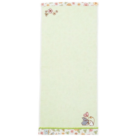 Serviette Totoro Liseré fleuri 34x80 cm - Mon voisin Totoro