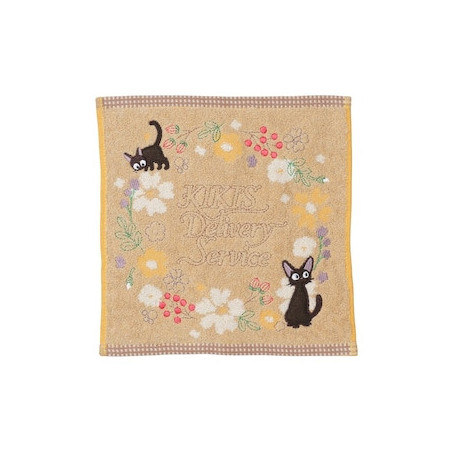 Mini Serviette Fleur Sépia 25x25 cm - Kiki la petite sorcière