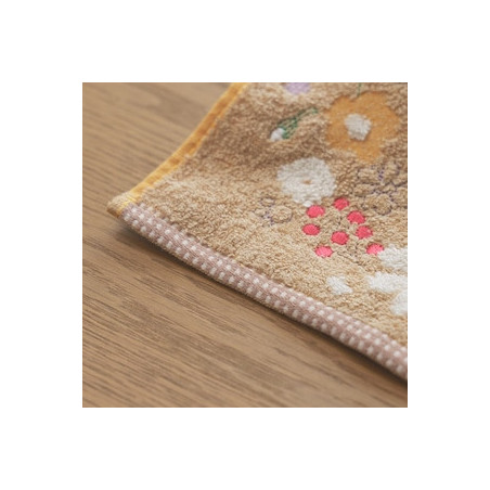 Mini Serviette Fleur Sépia 25x25 cm - Kiki la petite sorcière