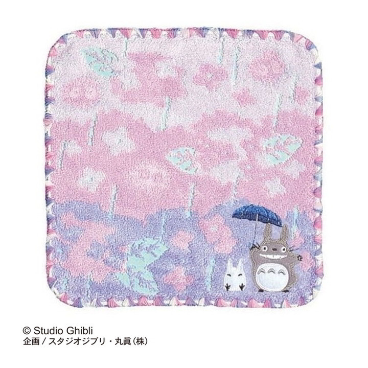 Mini Serviette Totoro & hortensias 25x25 cm - Mon voisin Totoro