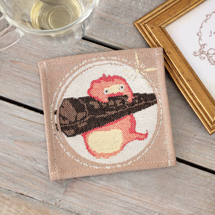 Set of 4 embroidered coasters - Howl’s Moving Castle
