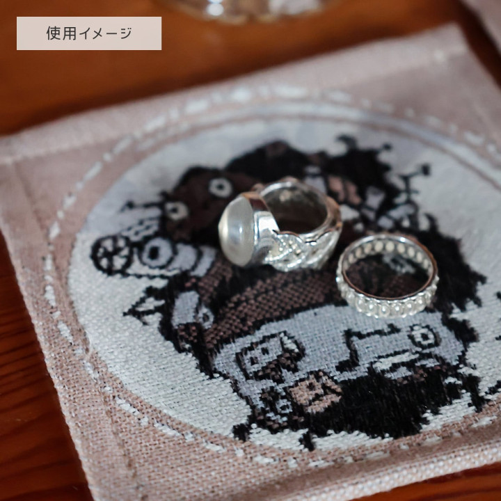 Set of 4 embroidered coasters - Howl’s Moving Castle