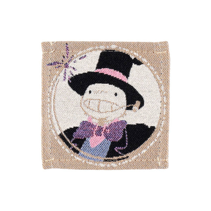 Set of 4 embroidered coasters - Howl’s Moving Castle