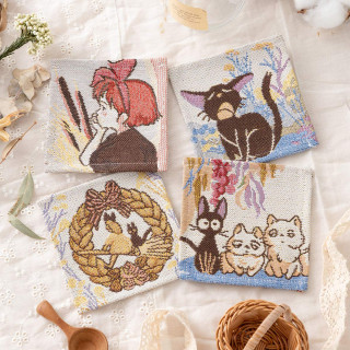 Set de 4 sous-verre brodés - Kiki la petite sorcière