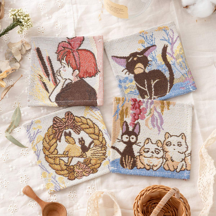 Set de 4 sous-verre brodés - Kiki la petite sorcière