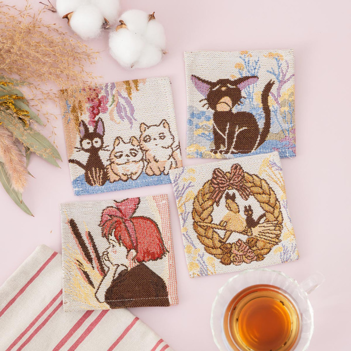 Set de 4 sous-verre brodés - Kiki la petite sorcière