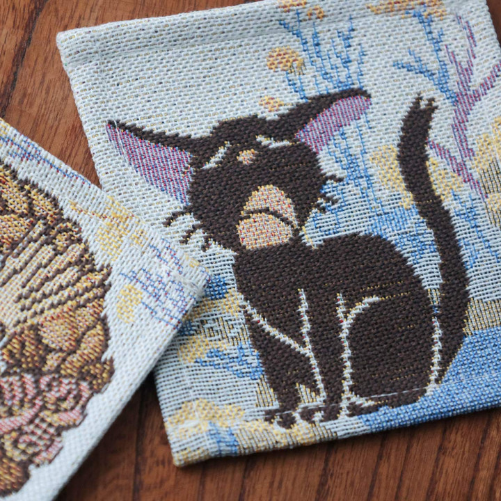 Set de 4 sous-verre brodés - Kiki la petite sorcière