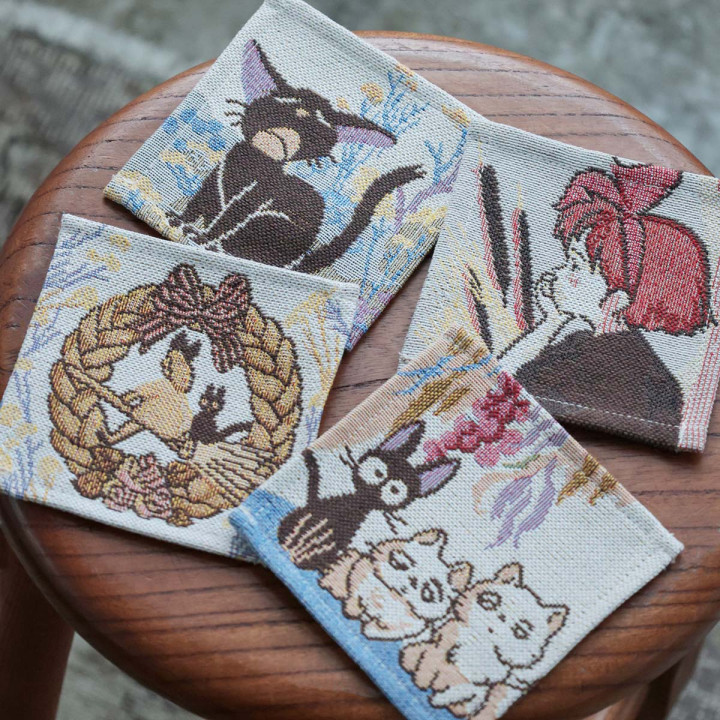 Set de 4 sous-verre brodés - Kiki la petite sorcière