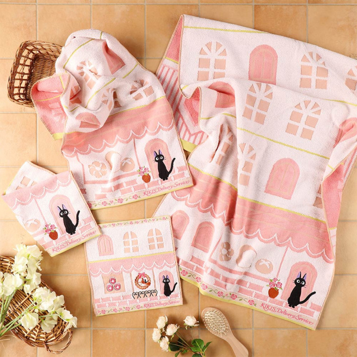 Mini Serviette Jiji Coin de rue 34x36 cm - Kiki la petite sorcière