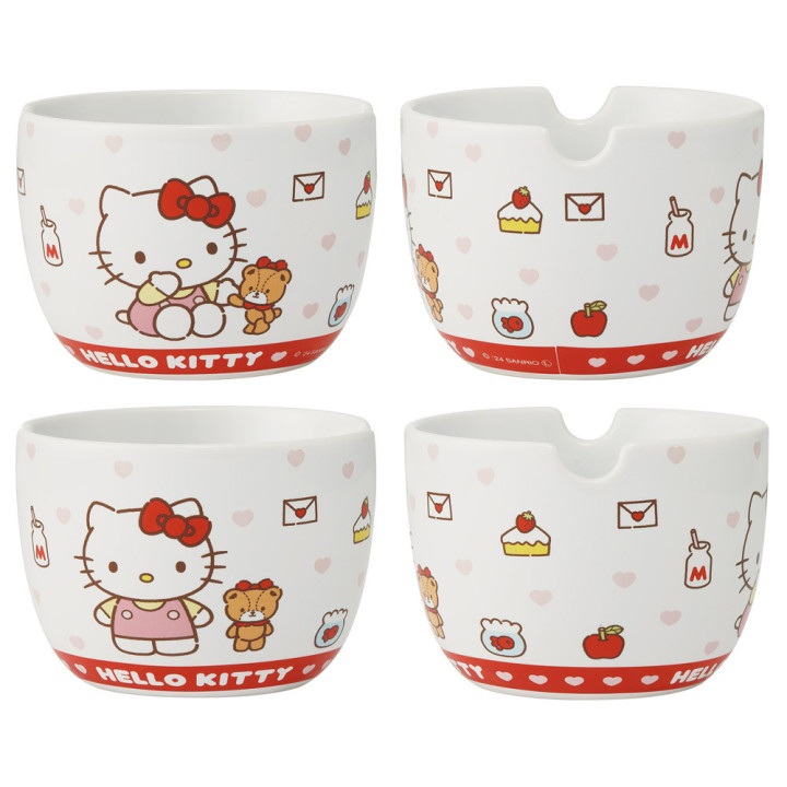 Ceramic bowl & Chopsticks set - Hello Kitty