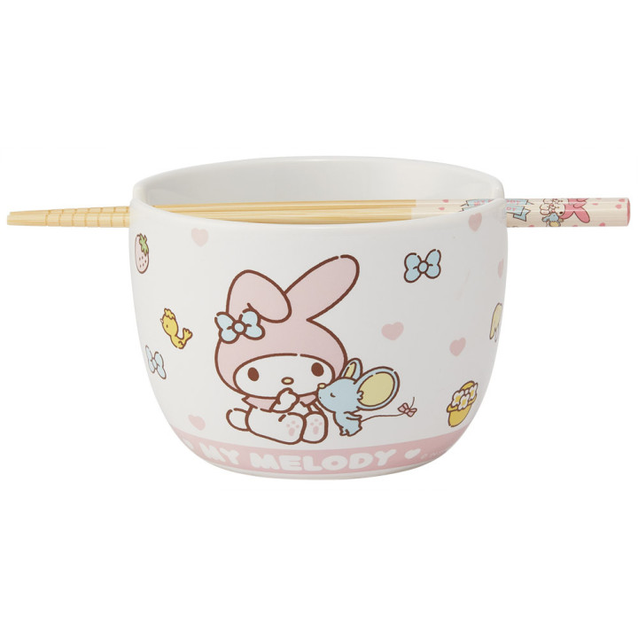 Ceramic bowl & Chopsticks set - My Melody