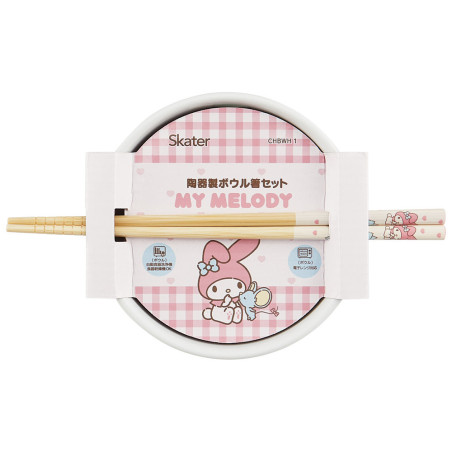 Ceramic bowl & Chopsticks set - My Melody