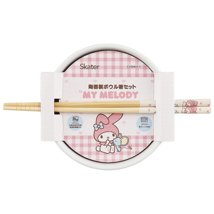 Ceramic bowl & Chopsticks set - My Melody