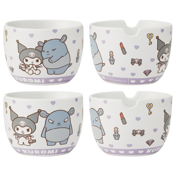 Ceramic bowl & Chopsticks set - Kuromi