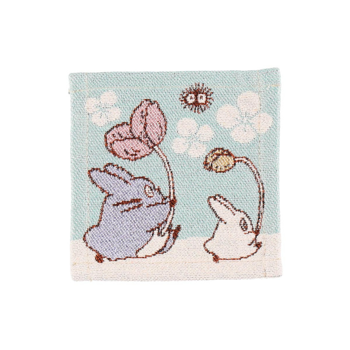 Set of 4 embroidered coasters Botanical Season - My Neighbor Totoro