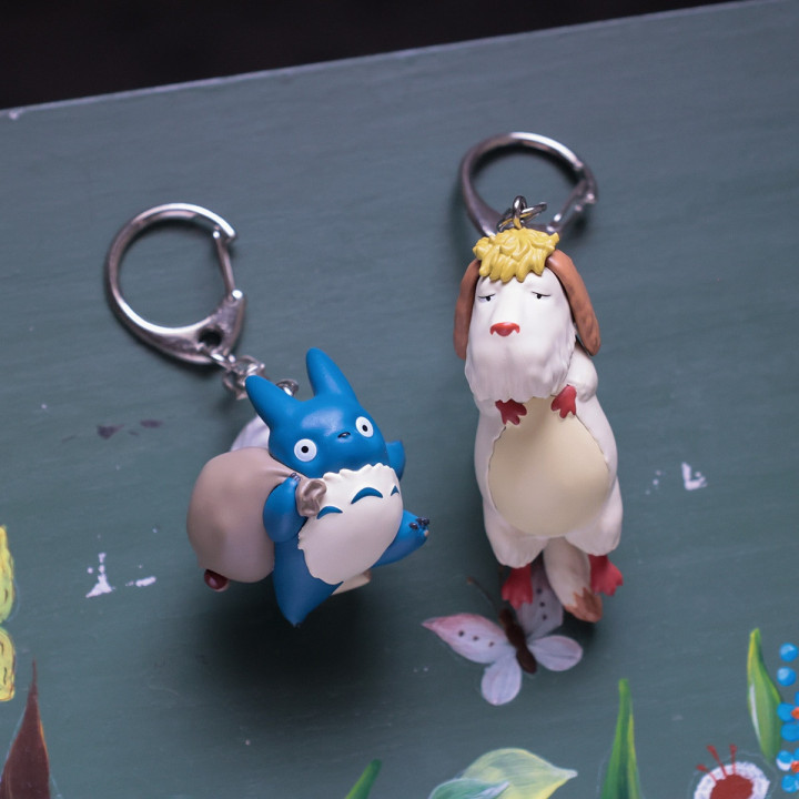 Porte-Clés 3D Course Totoro bleu & blanc - Mon Voisin Totoro
