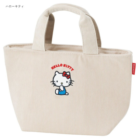 Corduroy Cooler hand bag - Hello Kitty