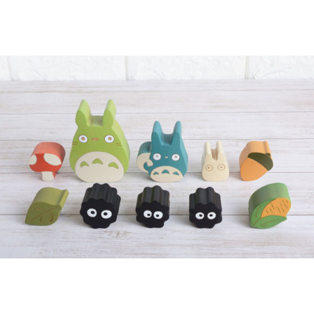 Figurines en bois Totoro et Noiraudes - Mon Voisin Totoro