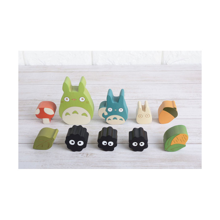 Figurines en bois Totoro et Noiraudes - Mon Voisin Totoro
