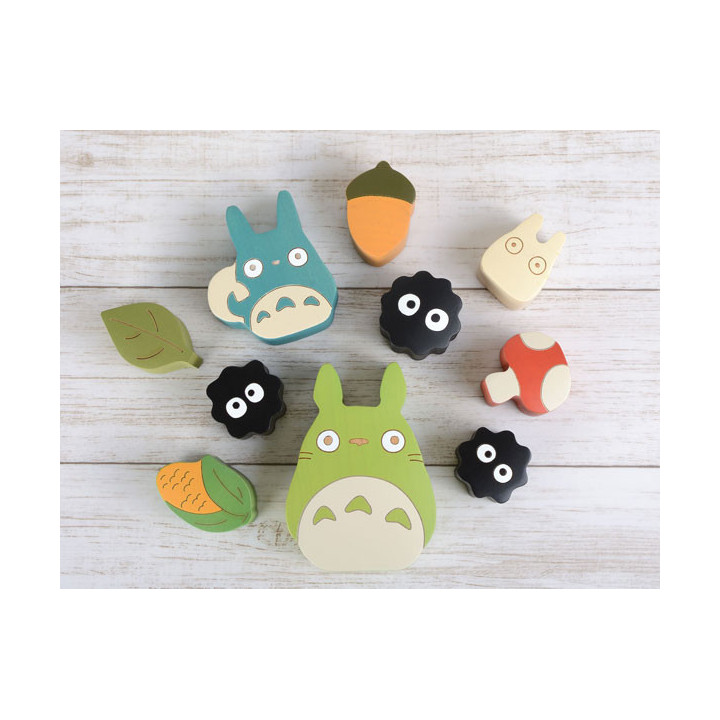 Figurines en bois Totoro et Noiraudes - Mon Voisin Totoro