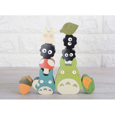 Figurines en bois Totoro et Noiraudes - Mon Voisin Totoro