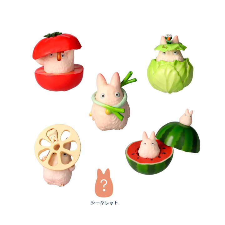Figurine Mystère Totoro Blanc & Légume  - Mon Voisin Totoro