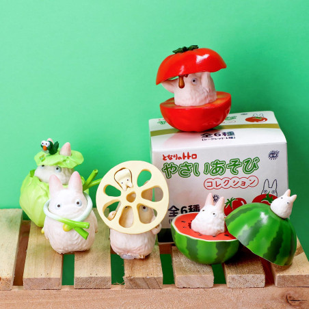 Figurine Mystère Totoro Blanc & Légume  - Mon Voisin Totoro