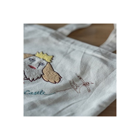 Tote bag brodé Hinh volant - Le Château ambulant