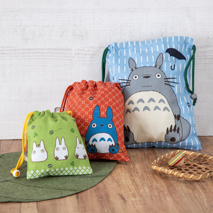 Sacoche tissu bleue Totoro Gris - Mon Voisin Totoro