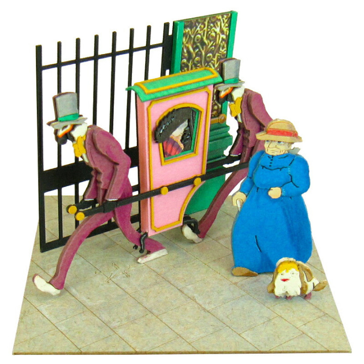 Le Château ambulant, diorama papier, maquette, loisir créatif, Studio Ghibli, SANKEI