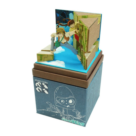 Le Château dans le ciel, diorama papier, maquette, loisir créatif, Studio Ghibli, SANKEI