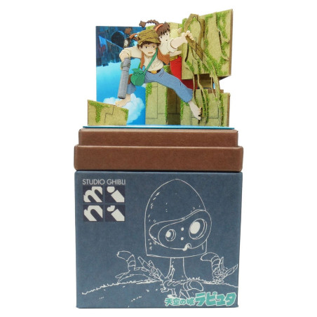Le Château dans le ciel, diorama papier, maquette, loisir créatif, Studio Ghibli, SANKEI