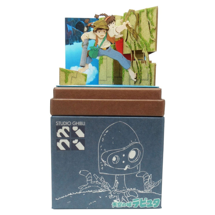 Le Château dans le ciel, diorama papier, maquette, loisir créatif, Studio Ghibli, SANKEI